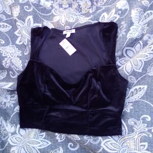Express Black Velvet Tank Top